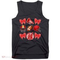 Cute Football Cheer Fan Lover Coquette style Tank Top thumb 0