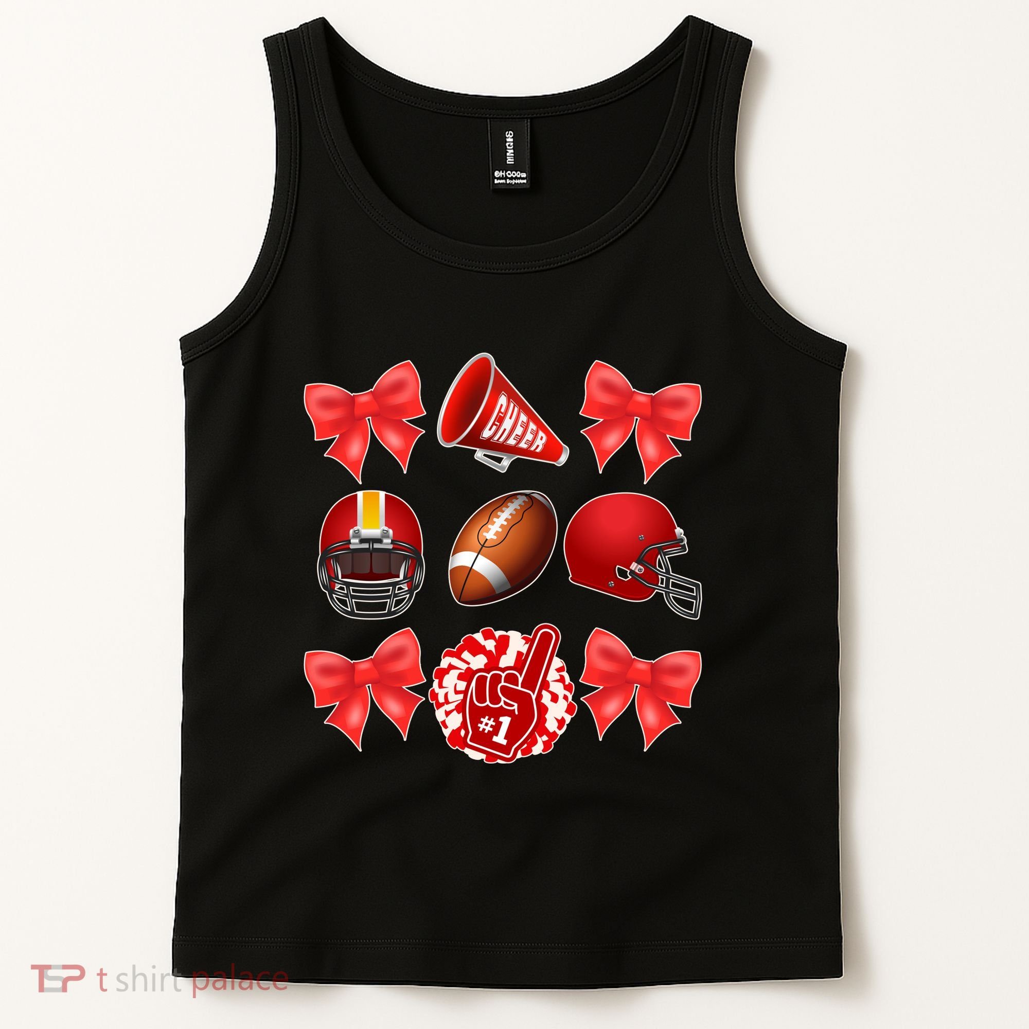 Cute Football Cheer Fan Lover Coquette style Tank Top