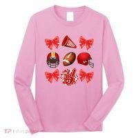 Cute Football Cheer Fan Lover Coquette style Long Sleeve Shirt thumb 0