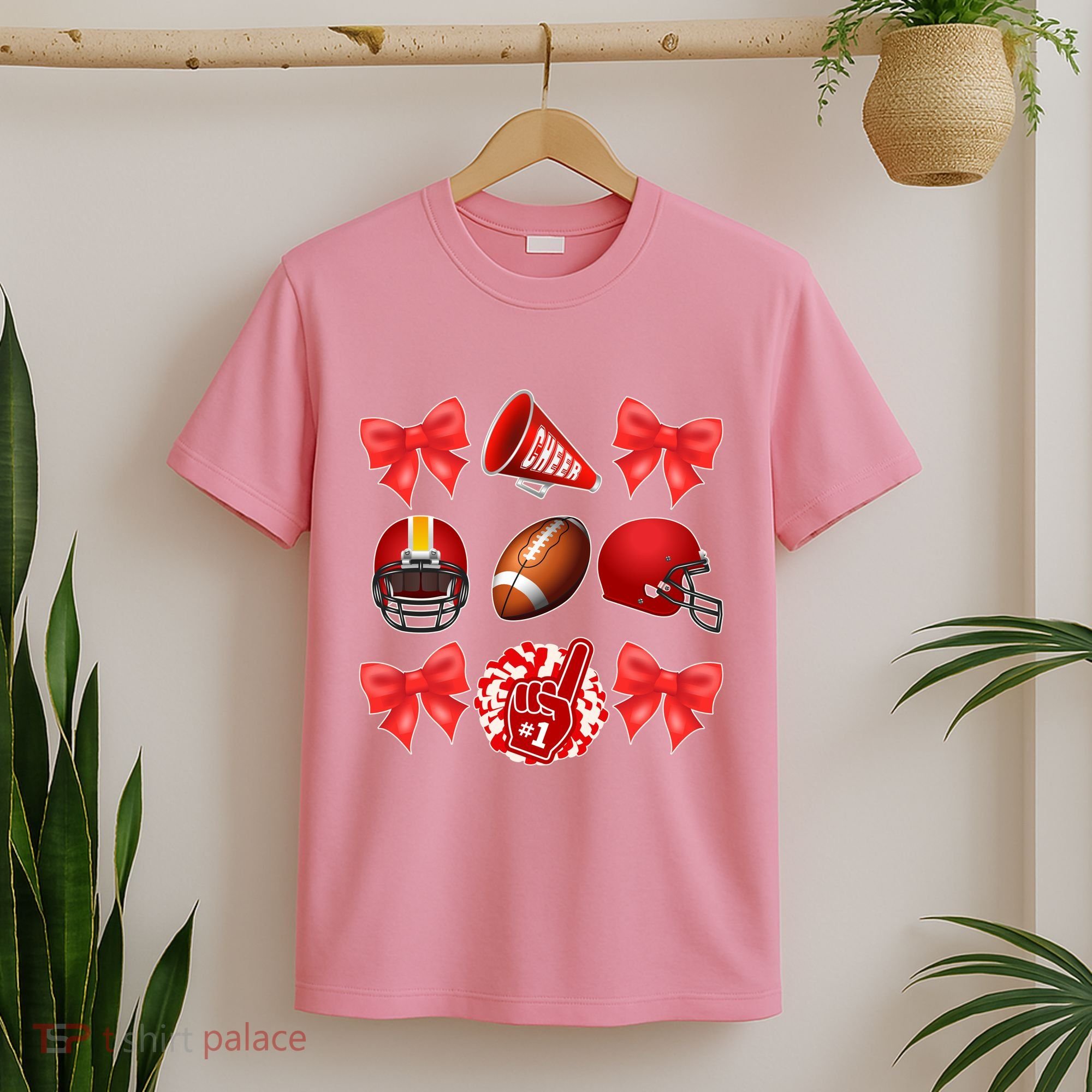 Cute Football Cheer Fan Lover Coquette style T-Shirt