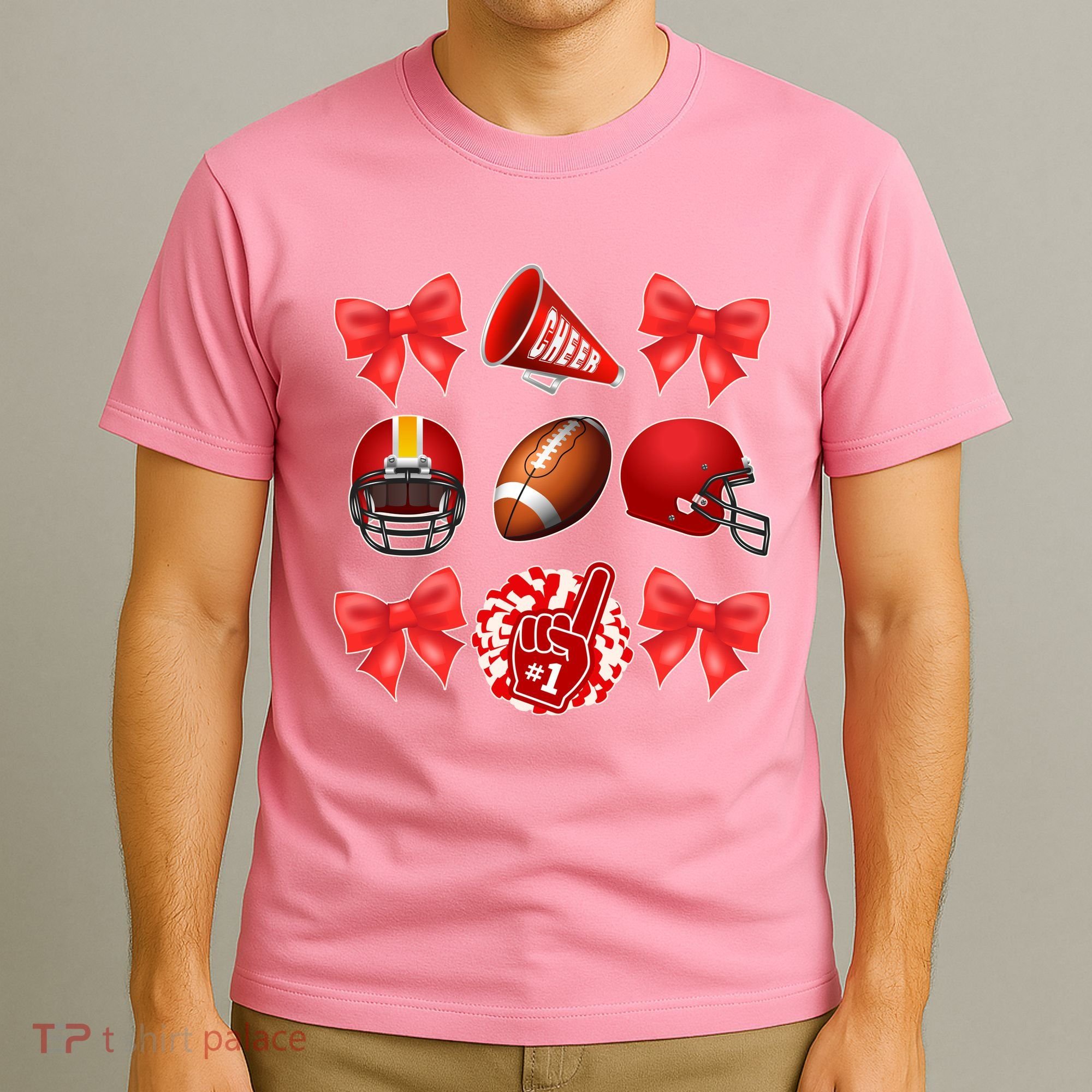 Cute Football Cheer Fan Lover Coquette style T-Shirt