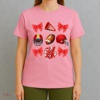 Cute Football Cheer Fan Lover Coquette style T-Shirt thumb 4
