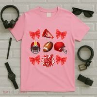 Cute Football Cheer Fan Lover Coquette style T-Shirt thumb 5