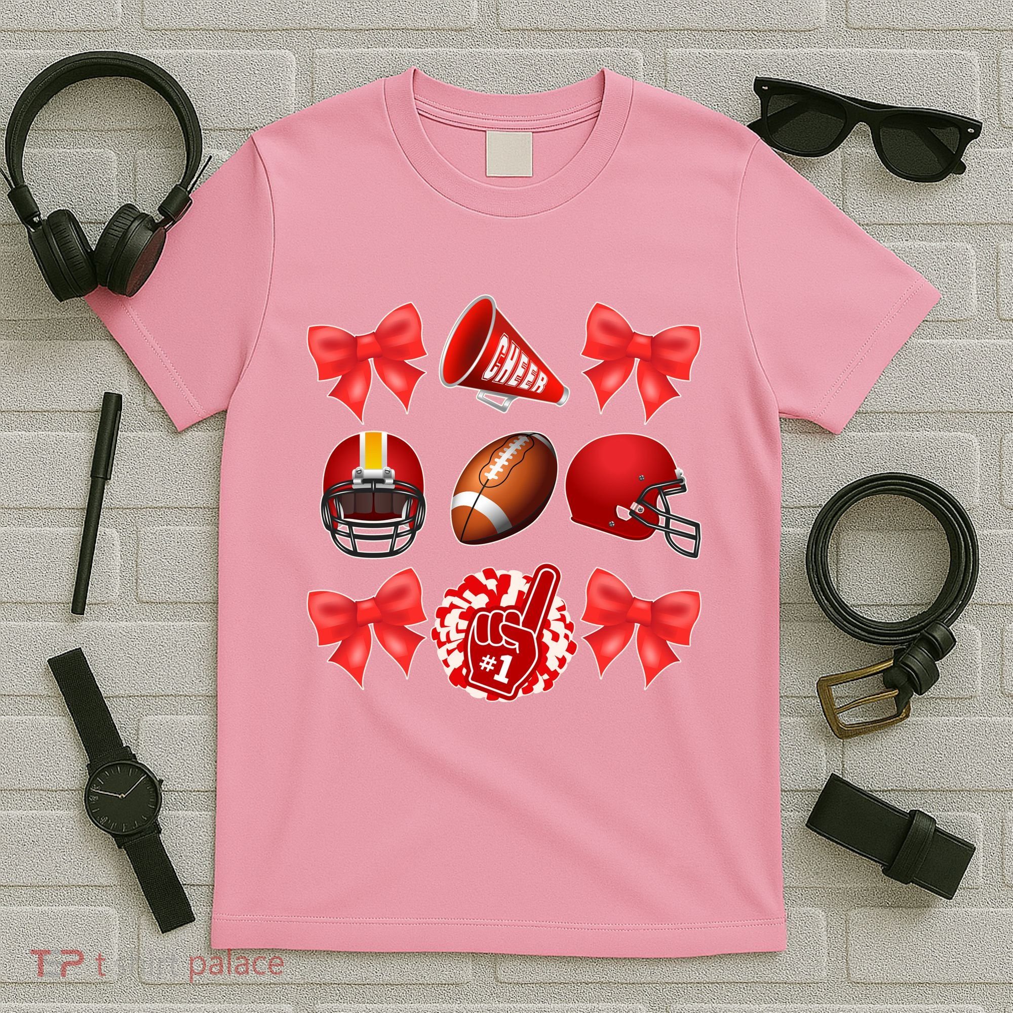 Cute Football Cheer Fan Lover Coquette style T-Shirt