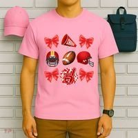 Cute Football Cheer Fan Lover Coquette style T-Shirt thumb 6
