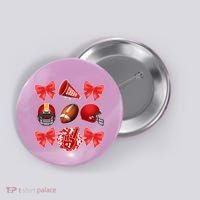 Cute Football Cheer Fan Lover Coquette style Button thumb 0
