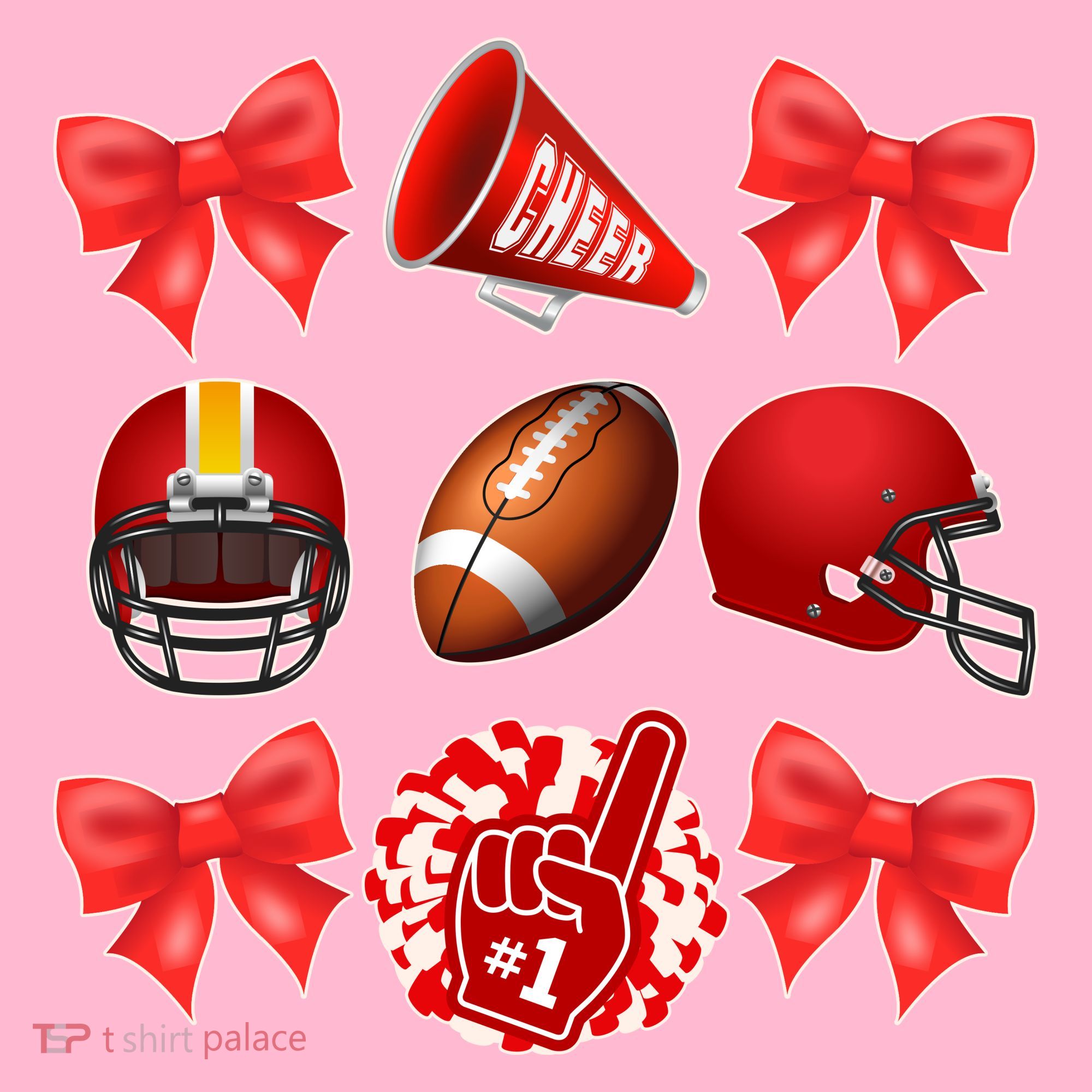 Cute Football Cheer Fan Lover Coquette style Coaster