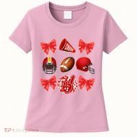 Cute Football Cheer Fan Lover Coquette style Women's T-Shirt thumb 0