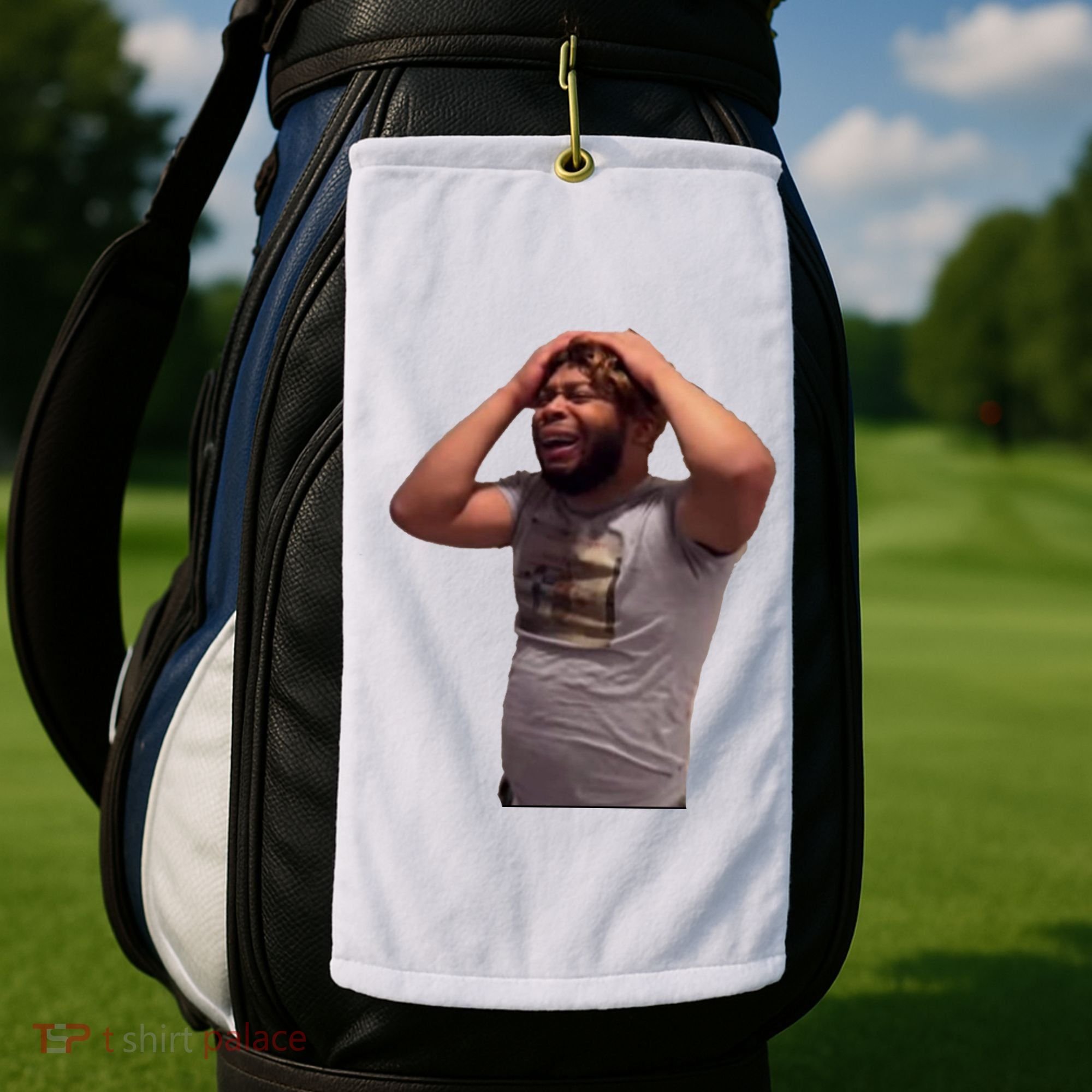 Crying Face Golf Towel