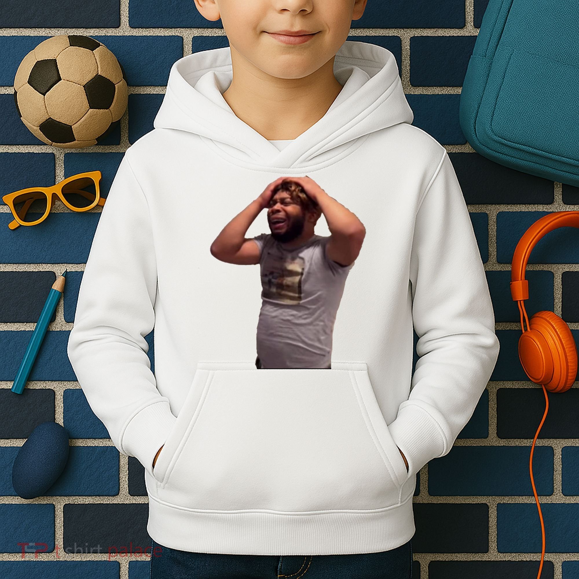 Crying Face Kids Hoodie