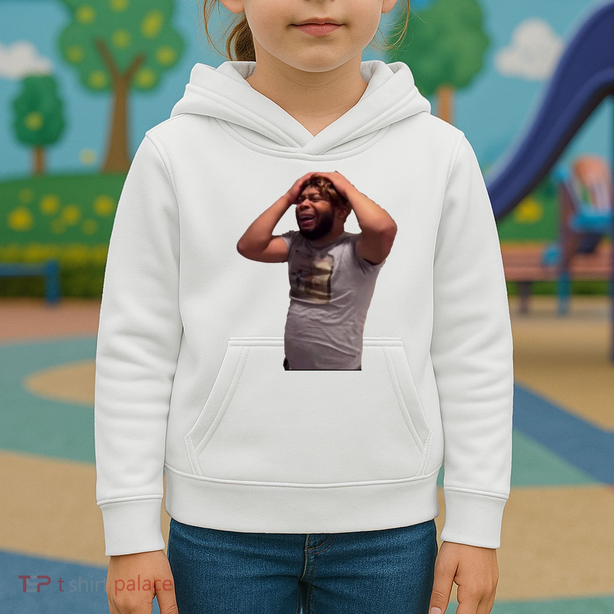 Crying Face Kids Hoodie