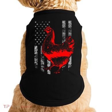 Chicken Farmer Cool Chicken Flag Doggie Tank