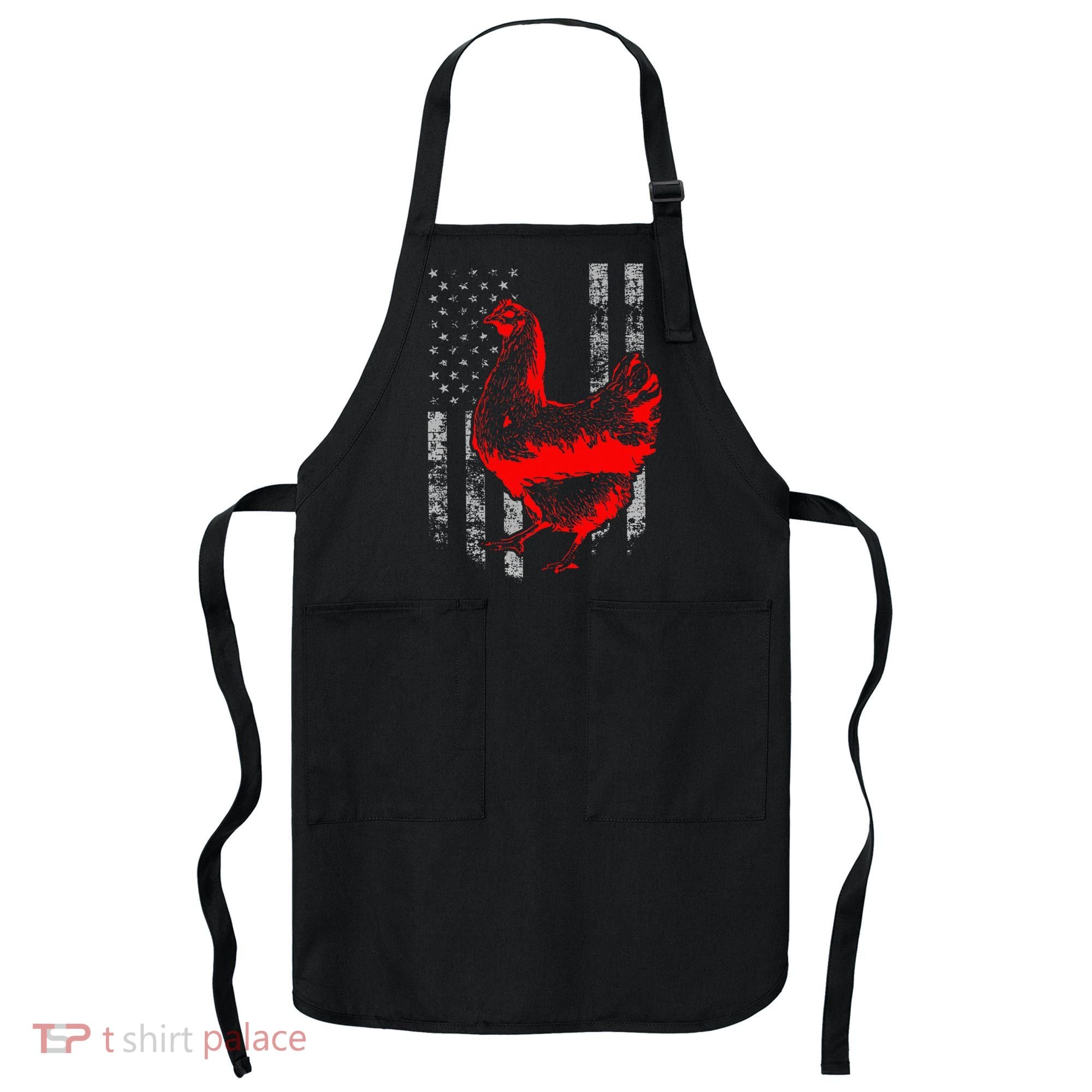 Chicken Farmer Cool Chicken Flag Apron