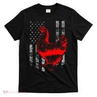 Chicken Farmer Cool Chicken Flag T-Shirt thumb 0