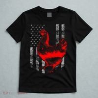 Chicken Farmer Cool Chicken Flag T-Shirt thumb 5