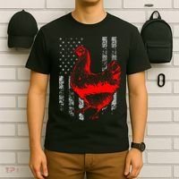 Chicken Farmer Cool Chicken Flag T-Shirt thumb 6