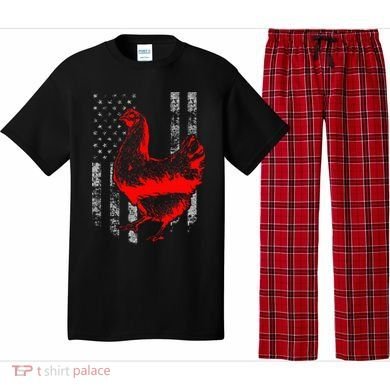Chicken Farmer Cool Chicken Flag Pajama Set
