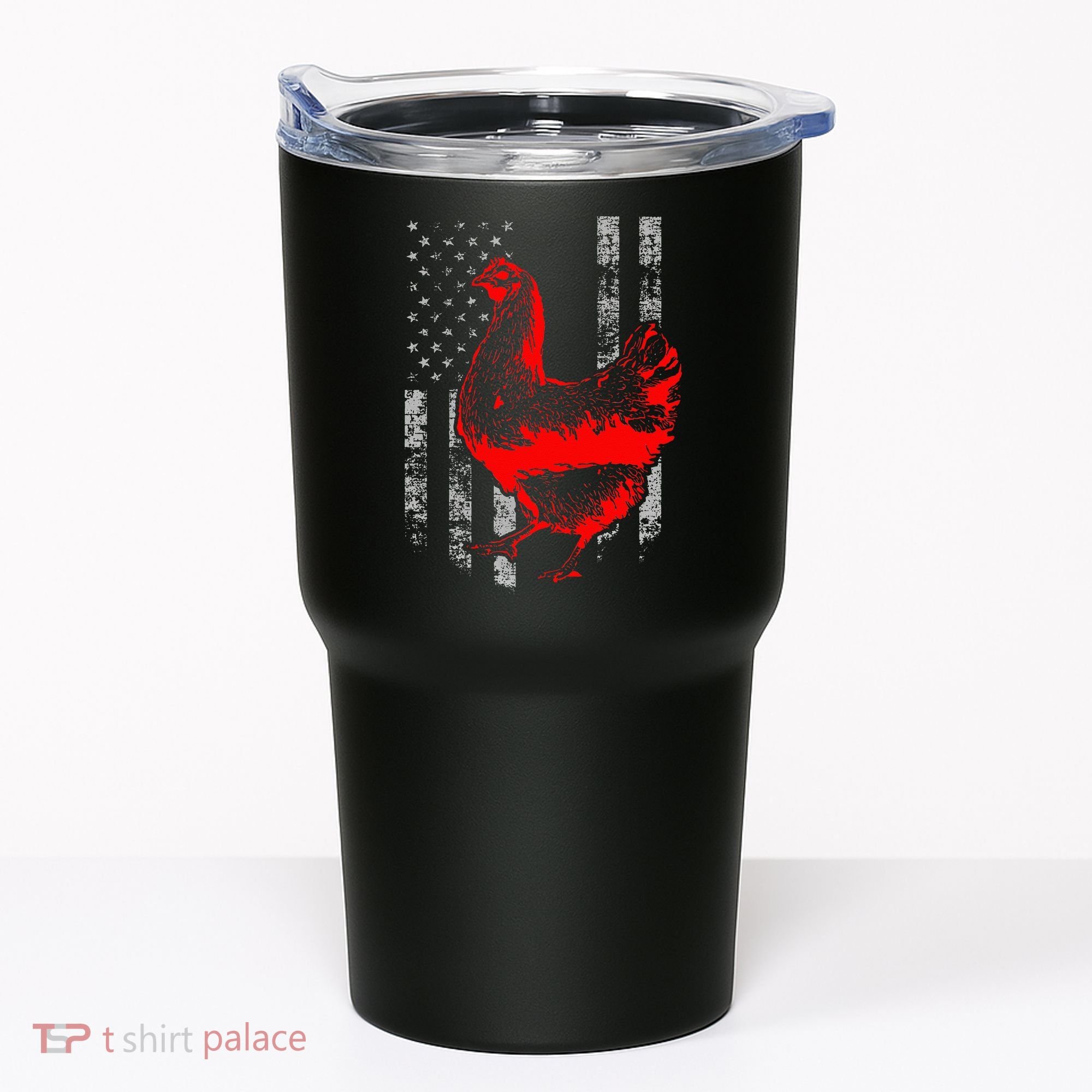 Chicken Farmer Cool Chicken Flag Tumbler