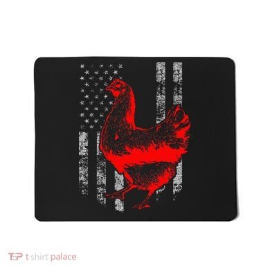 Chicken Farmer Cool Chicken Flag Mousepad