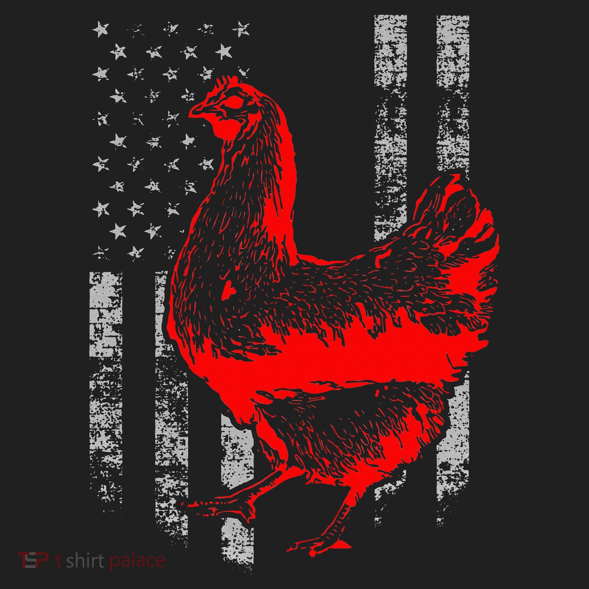 Chicken Farmer Cool Chicken Flag Hat
