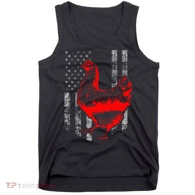 Chicken Farmer Cool Chicken Flag Tank Top