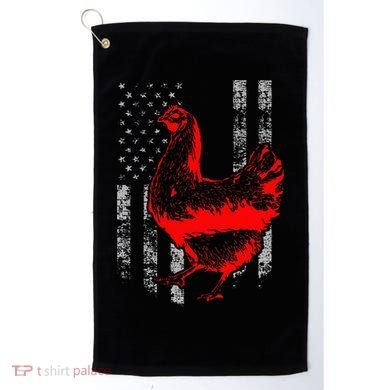 Chicken Farmer Cool Chicken Flag Golf Towel