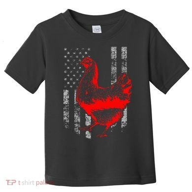 Chicken Farmer Cool Chicken Flag Toddler T-Shirt