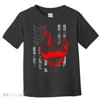 Chicken Farmer Cool Chicken Flag Toddler T-Shirt thumb 0