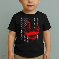 Chicken Farmer Cool Chicken Flag Toddler T-Shirt thumb 2