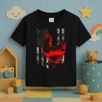Chicken Farmer Cool Chicken Flag Toddler T-Shirt thumb 3