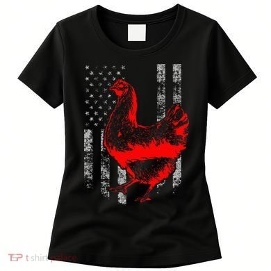 Chicken Farmer Cool Chicken Flag Women's T-Shirt