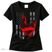 Chicken Farmer Cool Chicken Flag Women's T-Shirt thumb 0