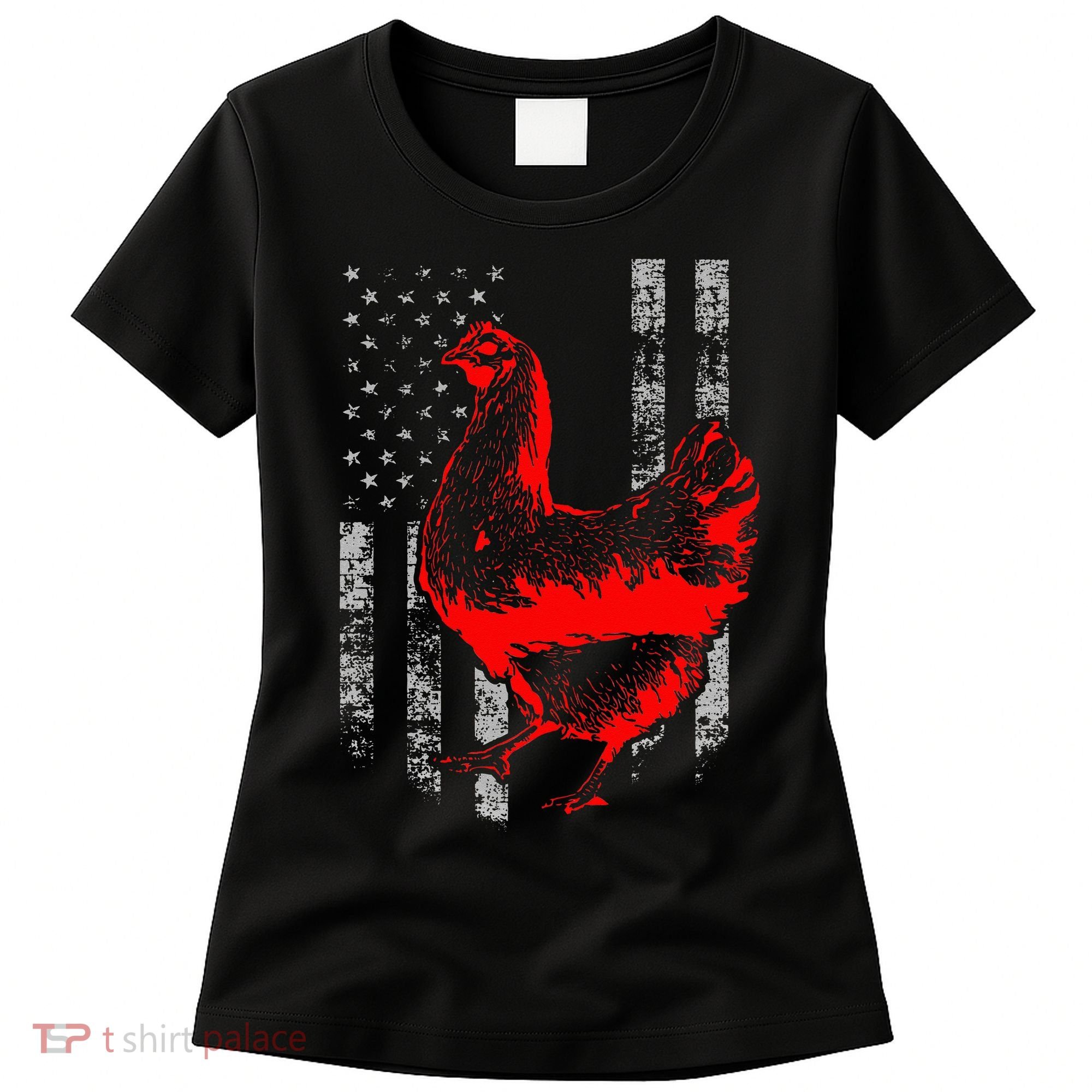 Chicken Farmer Cool Chicken Flag Women's T-Shirt