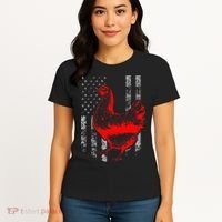 Chicken Farmer Cool Chicken Flag Women's T-Shirt thumb 4