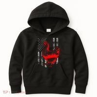 Chicken Farmer Cool Chicken Flag Kids Hoodie thumb 0