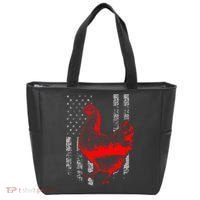 Chicken Farmer Cool Chicken Flag Tote Bag thumb 0