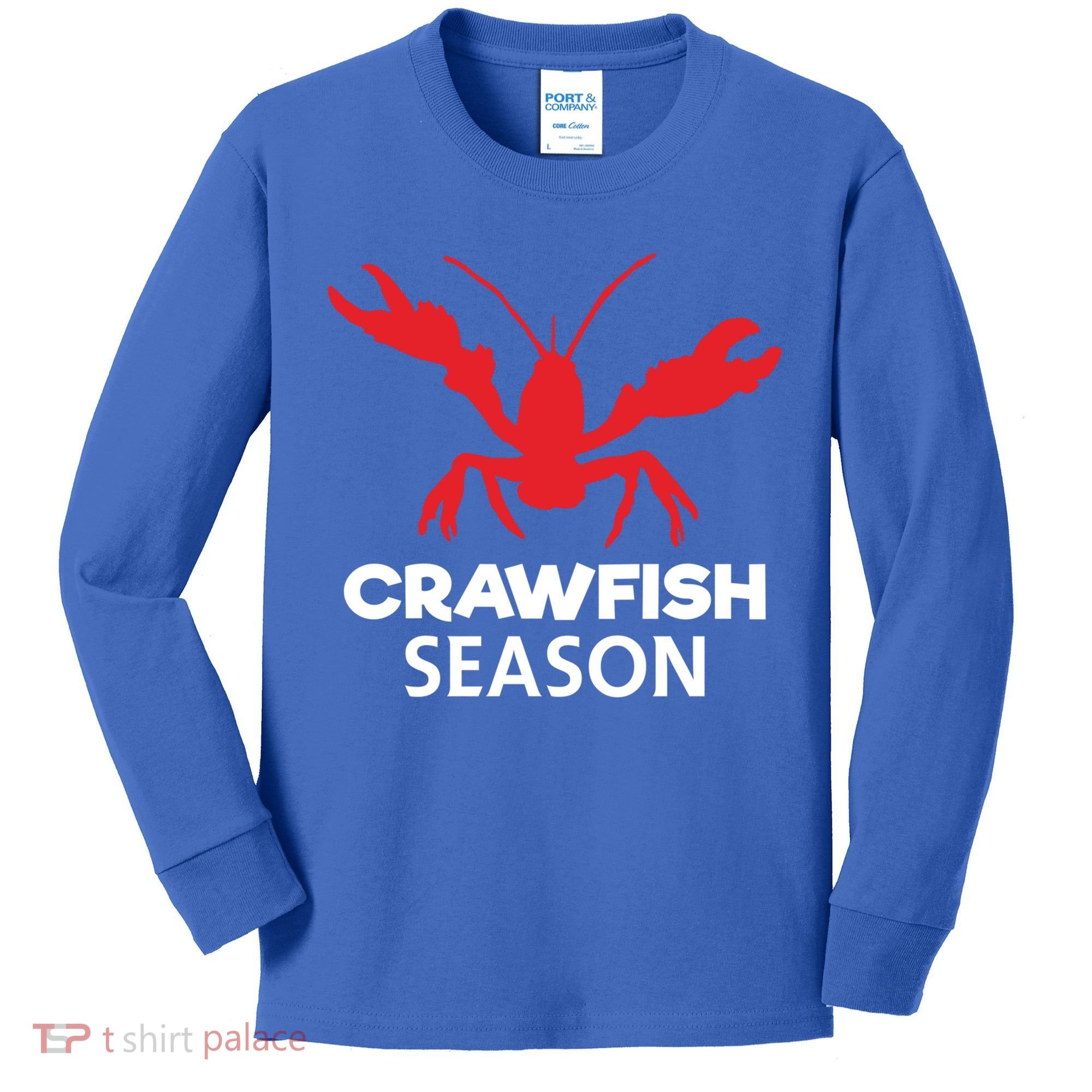 Crawdad Funny Crawfish Boil Season Crayfish Gift Kids Long Sleeve Shirt