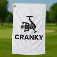 Cranky Fishing Golf Towel thumb 1