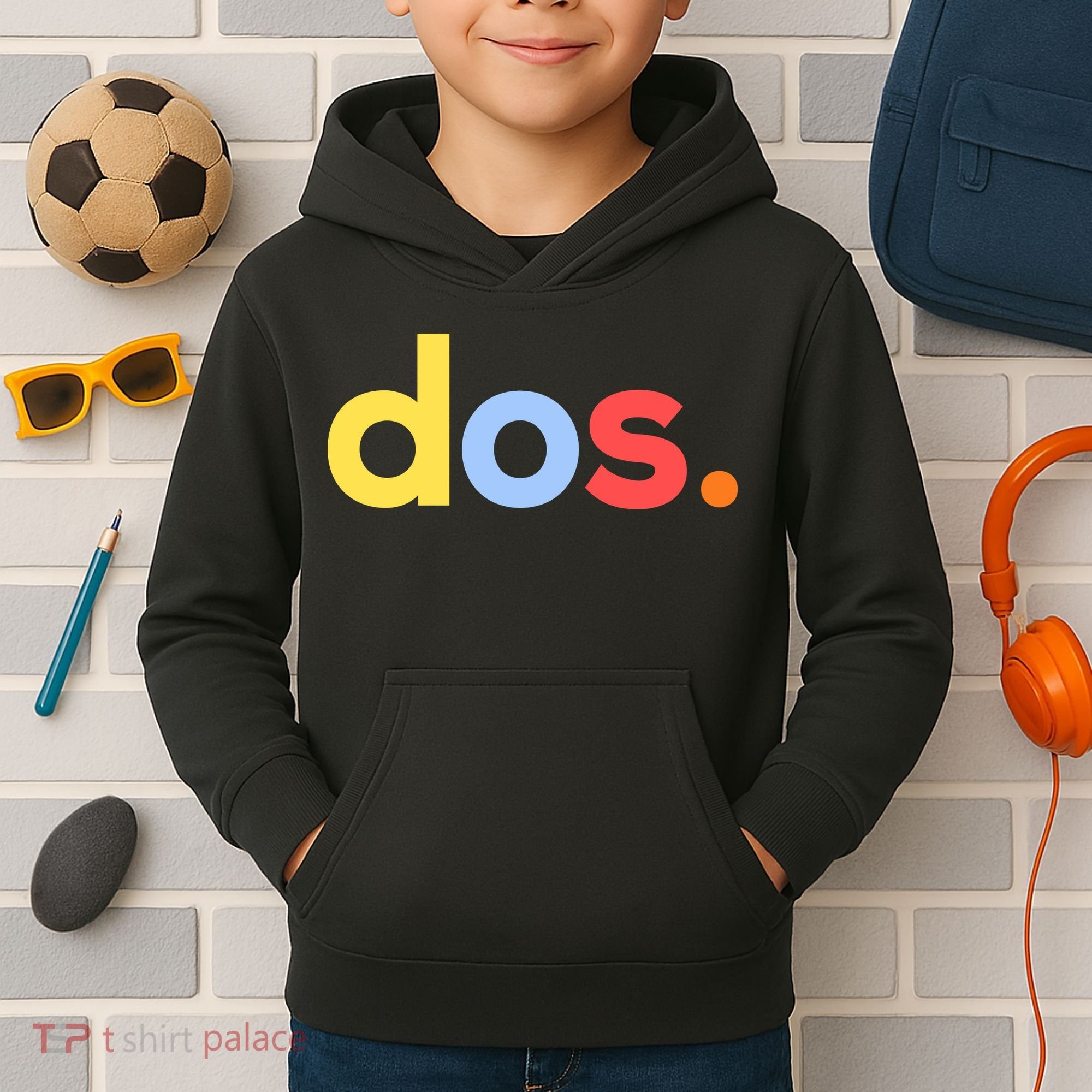 Cute Funny Dos Anos 2nd Birthday For Boys Kids Hoodie
