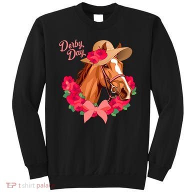 Cute Floral Derby Day Horse Sweatshirt