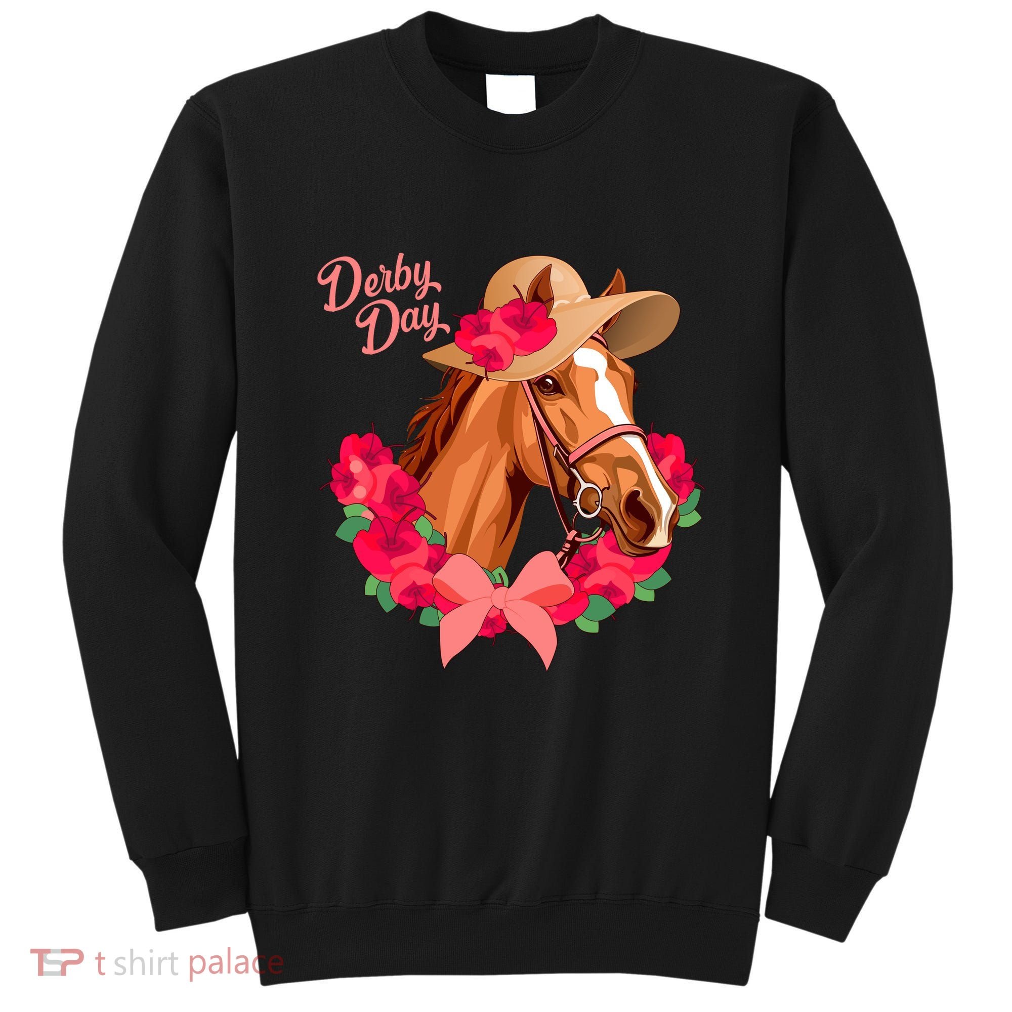 Cute Floral Derby Day Horse Sweatshirt