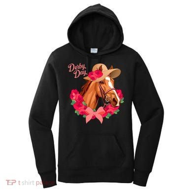 Cute Floral Derby Day Horse Women's Hoodie