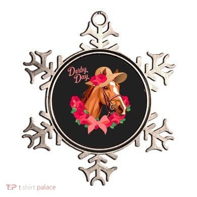 Cute Floral Derby Day Horse Ornament