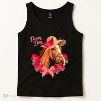 Cute Floral Derby Day Horse Tank Top thumb 2