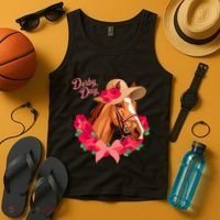 Cute Floral Derby Day Horse Tank Top thumb 4