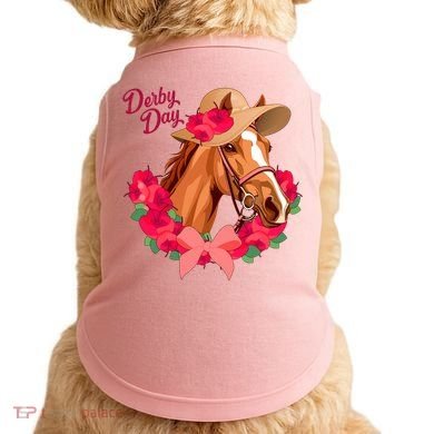 Cute Floral Derby Day Horse Doggie Tank