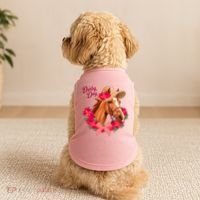 Cute Floral Derby Day Horse Doggie Tank thumb 2