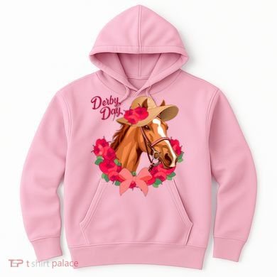 Cute Floral Derby Day Horse Hoodie