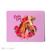 Cute Floral Derby Day Horse Mousepad thumb 0