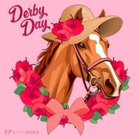 Cute Floral Derby Day Horse Mousepad thumb 1